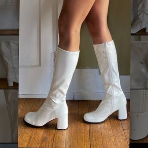 White GoGo Boots